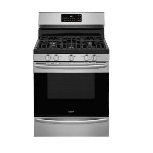 Frigidaire 30 Inch Free Standing Gas Range With True Convection Self Cleaning Oven In Stainless Steel With Air Fry Gcrg3060af